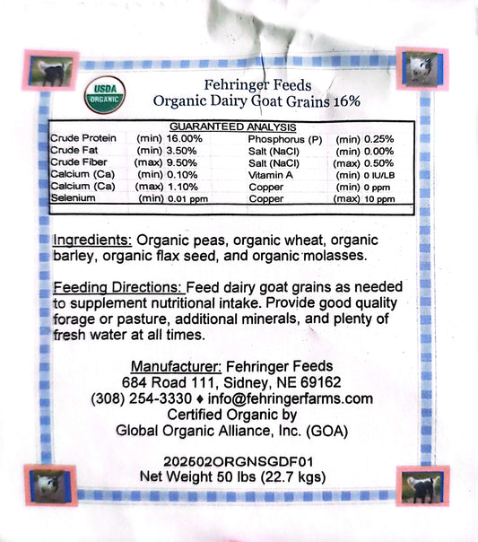 Organic Dairy Goat Feed