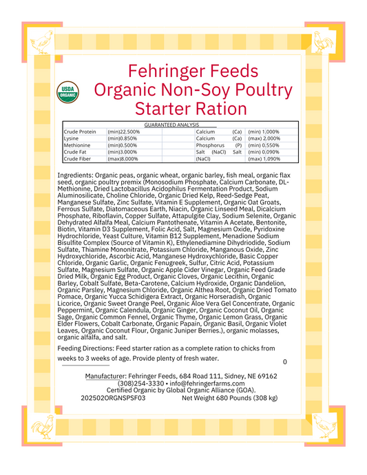 Organic Chick Starter Feed